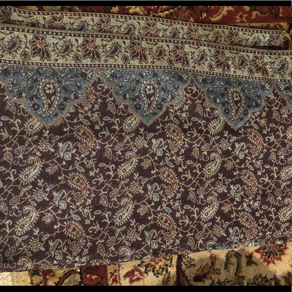 Maroon / Teal Pashmina